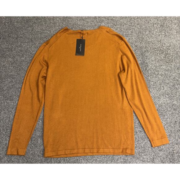 NWT Zara Mens Size XL Brown Lightweight V- Neck Pullover Sweater - Picture 6 of 7